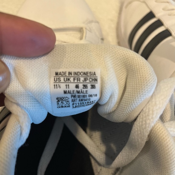 ADIDAS White & Black Grand Court Sneakers: Men’s 11.5 - Picture 3 of 10